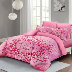 Monohome Sevgililer Günü %100 Pamuk Saten I Love You Çift Kişilik Nevresim Takımı