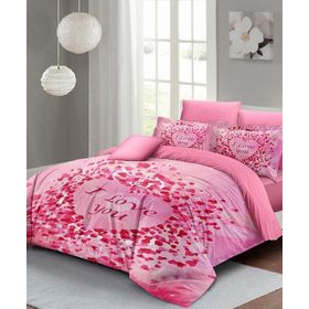 Monohome Sevgililer Günü %100 Pamuk Saten I Love You Çift Kişilik Nevresim Takımı
