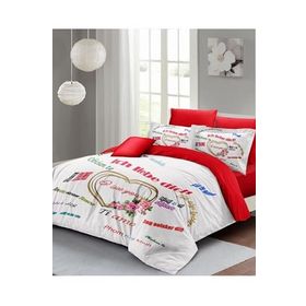 Monohome Sevgililer Günü %100 Pamuk Saten Love Tree Çift Kişilik Nevresim Takımı