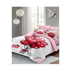 Monohome Sevgililer Günü %100 Pamuk Saten Red Balls Çift Kişilik Nevresim Takımı