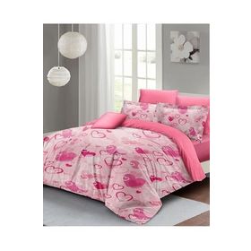 Monohome Sevgililer Günü %100 Pamuk Saten Stay Pink Çift Kişilik Nevresim Takımı