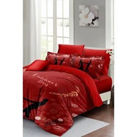 Monohome Sevgililer Günü %100 Pamuk Saten Valentine's Çift Kişilik Nevresim Takımı