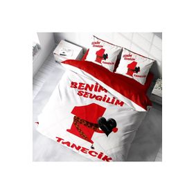 Monohome Sevgililer Günü Birtanem 200x220 cm Pamuk Saten Çift Kişilik Nevresim Takımı