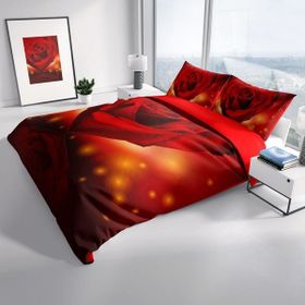 Monohome Sevgililer Günü Kırmızı VII 3D Çift Kişilik Nevresim Takımı