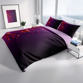 Monohome Sevgililer Günü V 3D Renkli Çift Kişilik 200x220 cm Nevresim Takımı