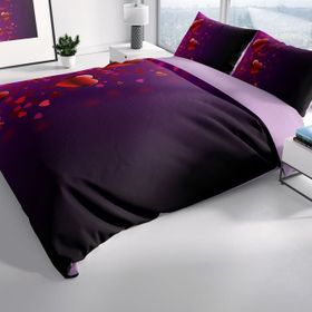 Monohome Sevgililer Günü V 3D Renkli Çift Kişilik 200x220 cm Nevresim Takımı