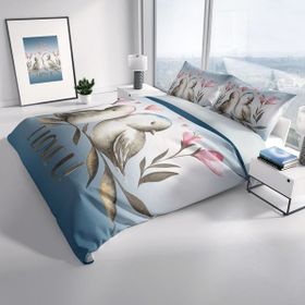 Monohome Sevgililer Günü Vııı 3D Renkli Çift Kişilik 200x220 cm Nevresim Takımı