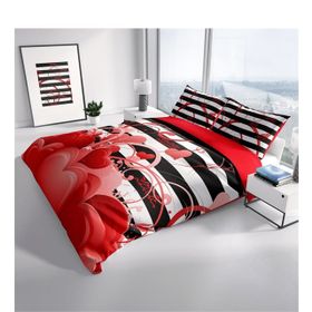 Monohome Sevgililer Günü Vııı 3D Renkli Çift Kişilik 200x220 cm Nevresim Takımı