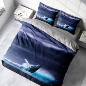 Monohome Shark 3D Pamuk Saten Çift Kişilik 200x220 cm Nevresim Takımı