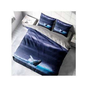 Monohome Shark 3D Pamuk Saten Çift Kişilik 200x220 cm Nevresim Takımı