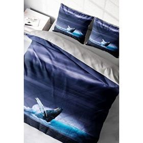 Monohome Shark 3D Pamuk Saten Çift Kişilik 200x220 cm Nevresim Takımı
