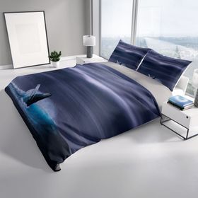 Monohome Shark 3D Renkli Çift Kişilik 200x220 cm Nevresim Takımı