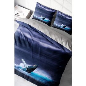 Monohome Shark 3D Renkli Çift Kişilik 200x220 cm Nevresim Takımı