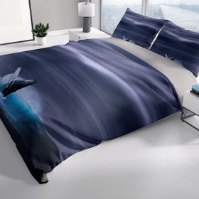 Monohome Shark 3D Renkli Çift Kişilik 200x220 cm Nevresim Takımı