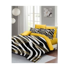 Monohome Sık Dokuma Pamuk Saten 3D Özel Tasarım Zebra Feather Çift Kişilik Nevresim Takımı