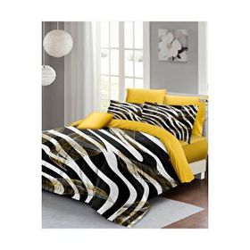 Monohome Sık Dokuma Pamuk Saten 3D Özel Tasarım Zebra Feather Çift Kişilik Nevresim Takımı