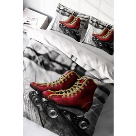Monohome Skate 3D Pamuk Saten Çift Kişilik 200x220 cm Nevresim Takımı