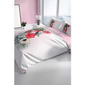 Monohome Small Birdy 3D Pamuk Saten Çift Kişilik 200x220 cm Nevresim Takımı