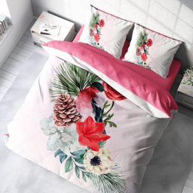 Monohome Small Birdy 3D Pamuk Saten Çift Kişilik 200x220 cm Nevresim Takımı