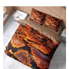 Monohome Snakecharmer 3D Pamuk Saten Çift Kişilik 200x220 cm Nevresim Takımı