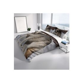 Monohome SnowWolf 3D Renkli Çift Kişilik 200x220 cm Nevresim Takımı