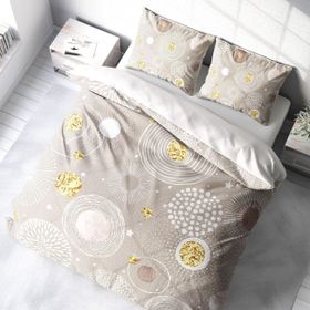 Monohome Soft Circles 3D Saten Pamuk Çift Kişilik Nevresim Takım