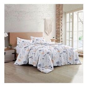 Monohome Soft Floral Luxury Pamuk Saten Çift Kişilik Nevresim Takımı