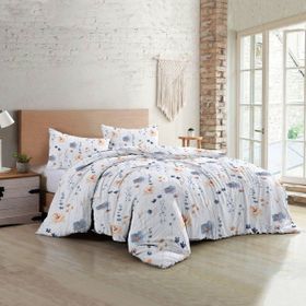Monohome Soft Floral Luxury Pamuk Saten Çift Kişilik Nevresim Takımı