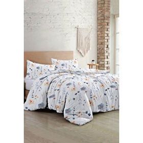 Monohome Soft Floral Luxury Pamuk Saten Çift Kişilik Nevresim Takımı