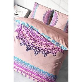 Monohome Soft Mandala Klasik Renkli Çift Kişilik 200x220 cm Nevresim Takımı