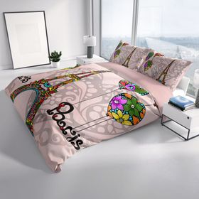 Monohome Soft Paris 3D Renkli Çift Kişilik 200x220 cm Nevresim Takımı