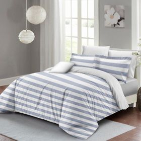 Monohome Soft Strip Luxury Pamuk Saten Çift Kişilik Nevresim Takımı