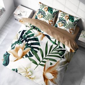 Monohome Soft Tropik 3D Pamuk Saten Çift Kişilik 200x220 cm Nevresim Takımı