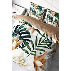 Monohome Soft Tropik 3D Pamuk Saten Çift Kişilik 200x220 cm Nevresim Takımı