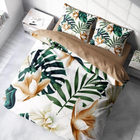 Monohome Soft Tropik 3D Pamuk Saten Çift Kişilik 200x220 cm Nevresim Takımı