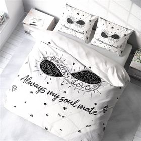 Monohome Soul Mate 3D Pamuk Saten Çift Kişilik Nevresim Takımı