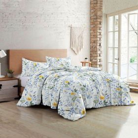 Monohome Spring Floral Luxury Pamuk Saten Çift Kişilik Nevresim Takımı