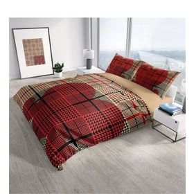 Monohome Square Heart 3D Pamuk Saten Çift Kişilik 200x220 cm Nevresim Takımı