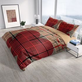 Monohome Square Heart 3D Pamuk Saten Çift Kişilik 200x220 cm Nevresim Takımı