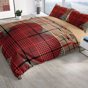 Monohome Square Heart 3D Pamuk Saten Çift Kişilik 200x220 cm Nevresim Takımı