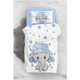 Monohome Star Elephant 3d Pamuk Saten Bebek Nevresim Takımı