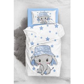 Monohome Star Elephant 3d Pamuk Saten Bebek Nevresim Takımı