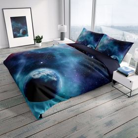 Monohome Starly Night 3D Pamuk Saten Renkli Çift Kişilik 200x220 cm Nevresim Takımı