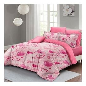 Monohome Stay Pink 200x220 cm Kırmızı Sevgililer Günü Çift Kişilik Pamuk Saten Nevresim Takımı