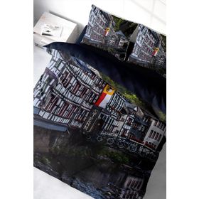 Monohome Stern 3D Pamuk Saten Çift Kişilik 200x220 cm Nevresim Takımı