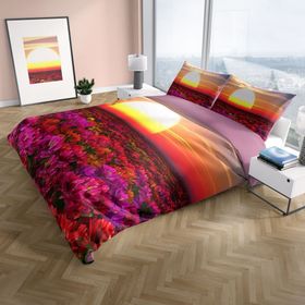 Monohome Sunset 3D Pamuk Saten Çift Kişilik 200x220 cm Nevresim Takımı