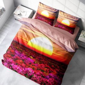 Monohome Sunset 3D Pamuk Saten Çift Kişilik 200x220 cm Nevresim Takımı