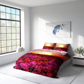 Monohome Sunset 3D Pamuk Saten Çift Kişilik 200x220 cm Nevresim Takımı