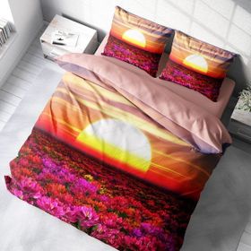 Monohome Sunset 3D Renkli Çift Kişilik 200x220 cm Nevresim Takımı
