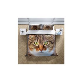 Monohome Tabby Naturel Renkli Çift Kişilik 200x220 cm Nevresim Takımı